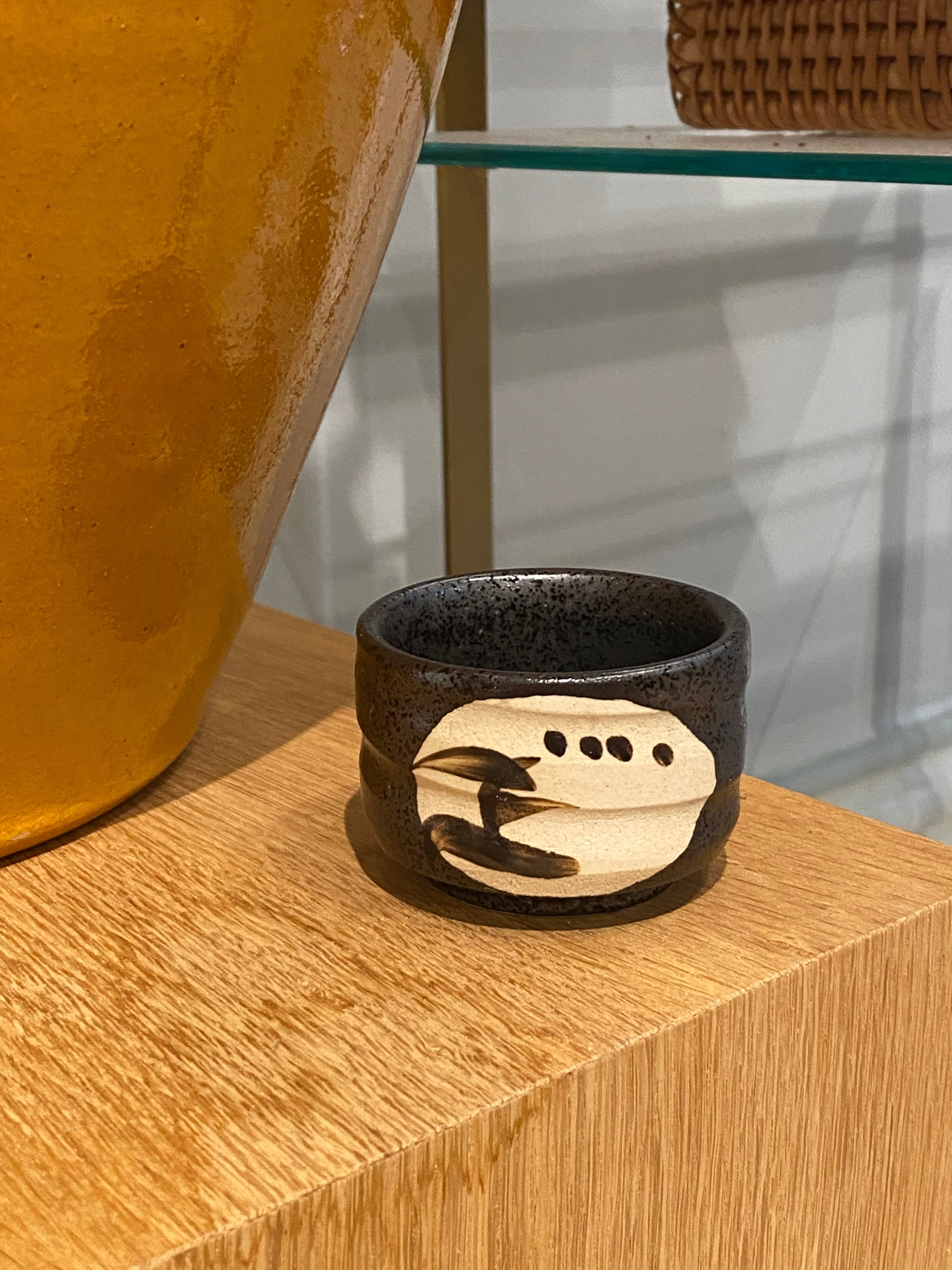 Small sake cup with Japanese motif