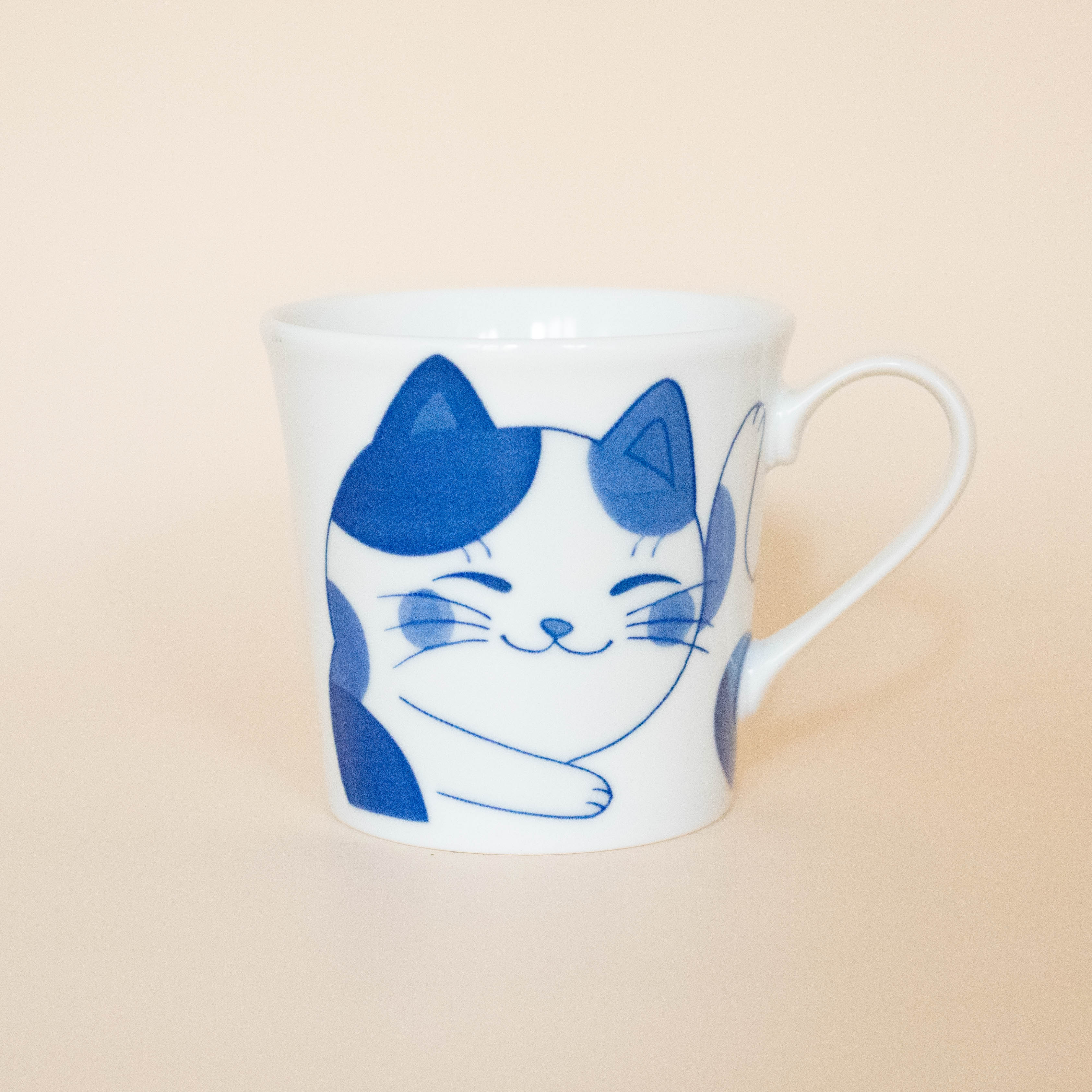 Fat Cat spotted white cat cup