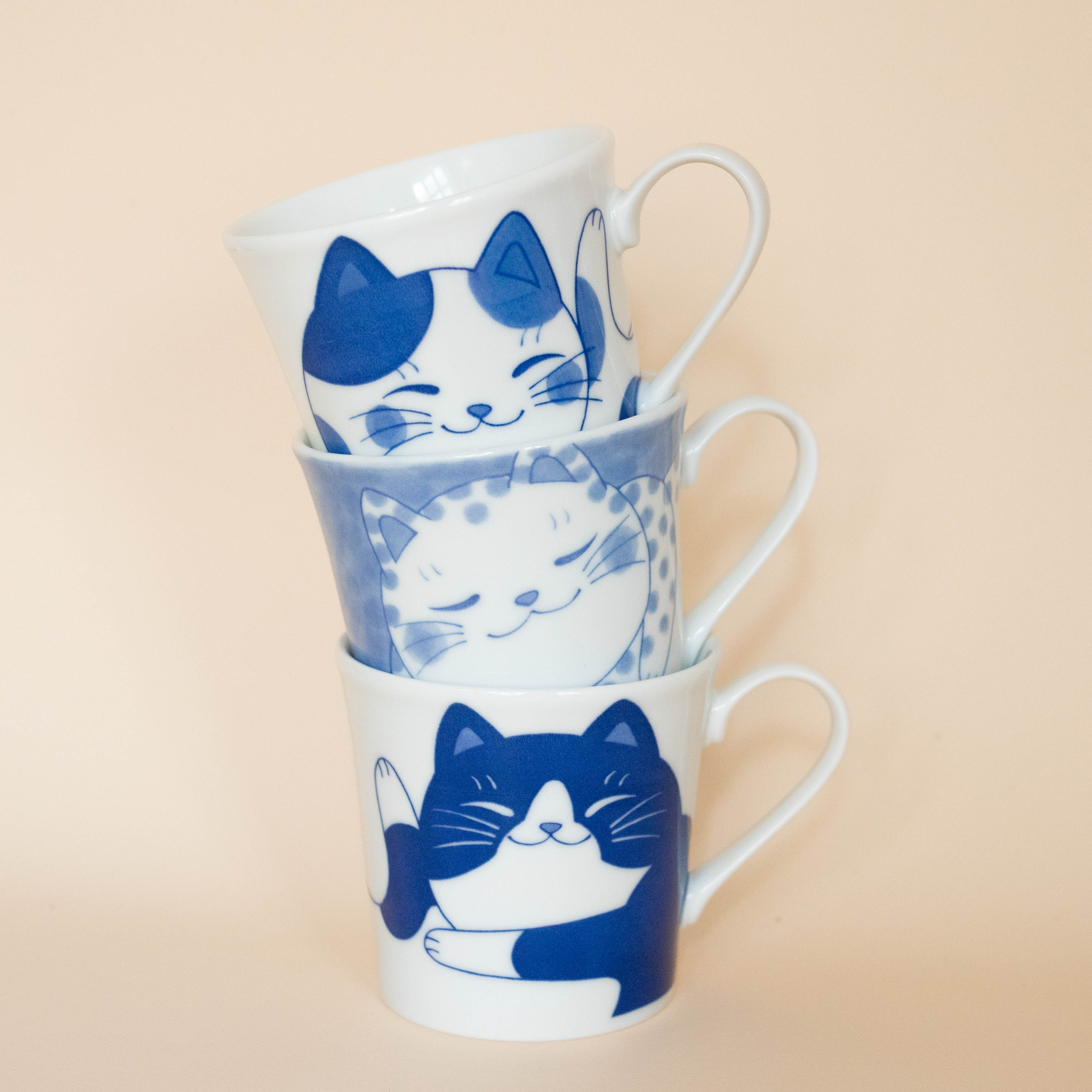 Fat Cat spotted white cat cup