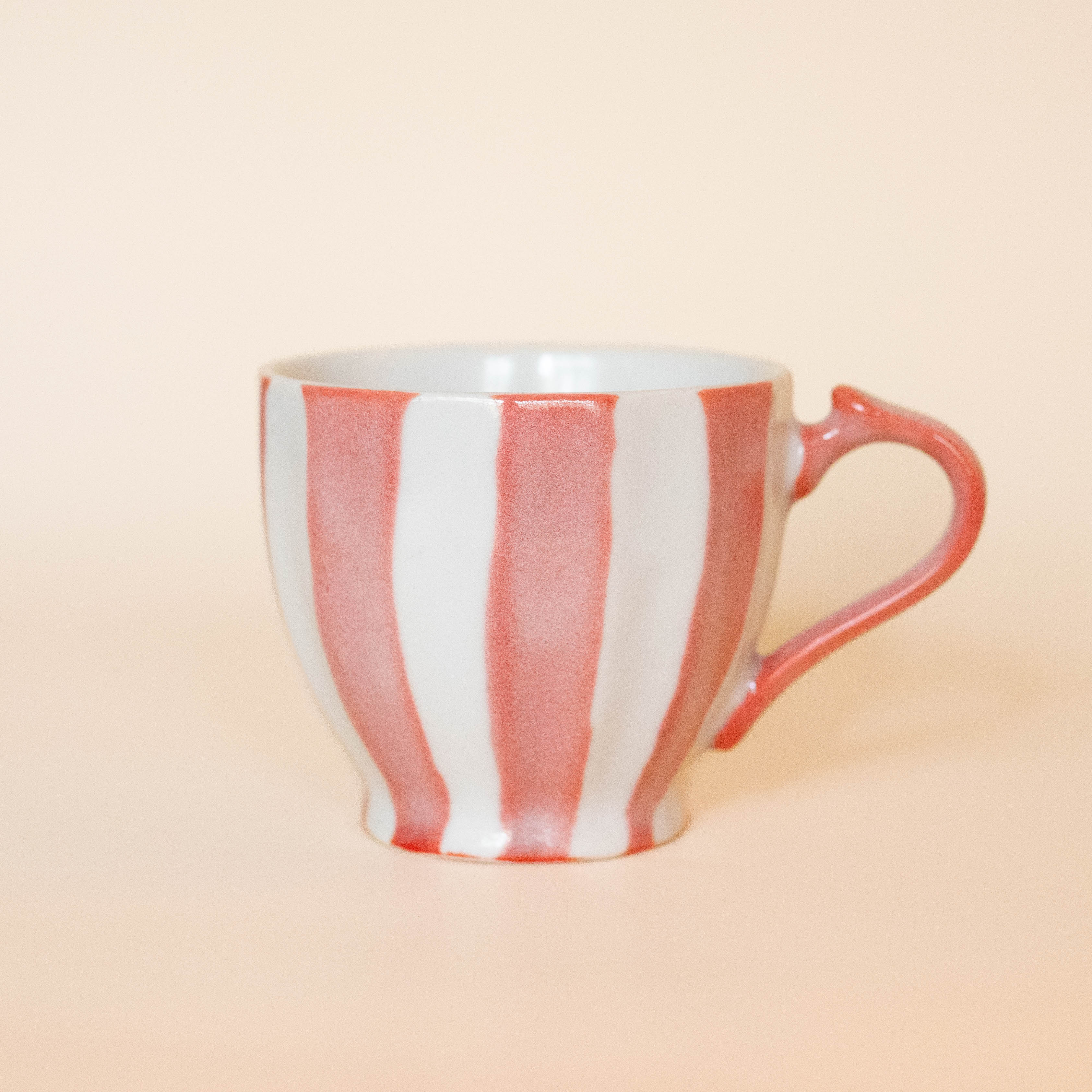 Japanese cup with pink stripes