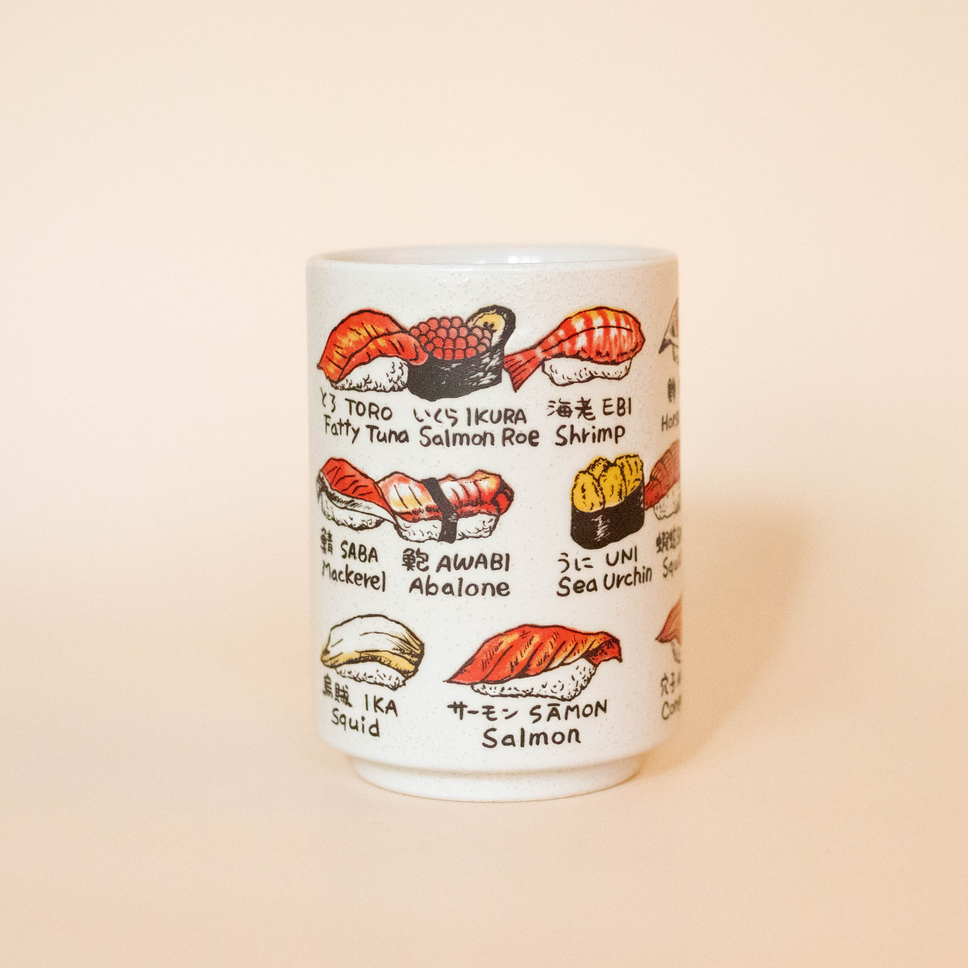 Cup with sushi motif