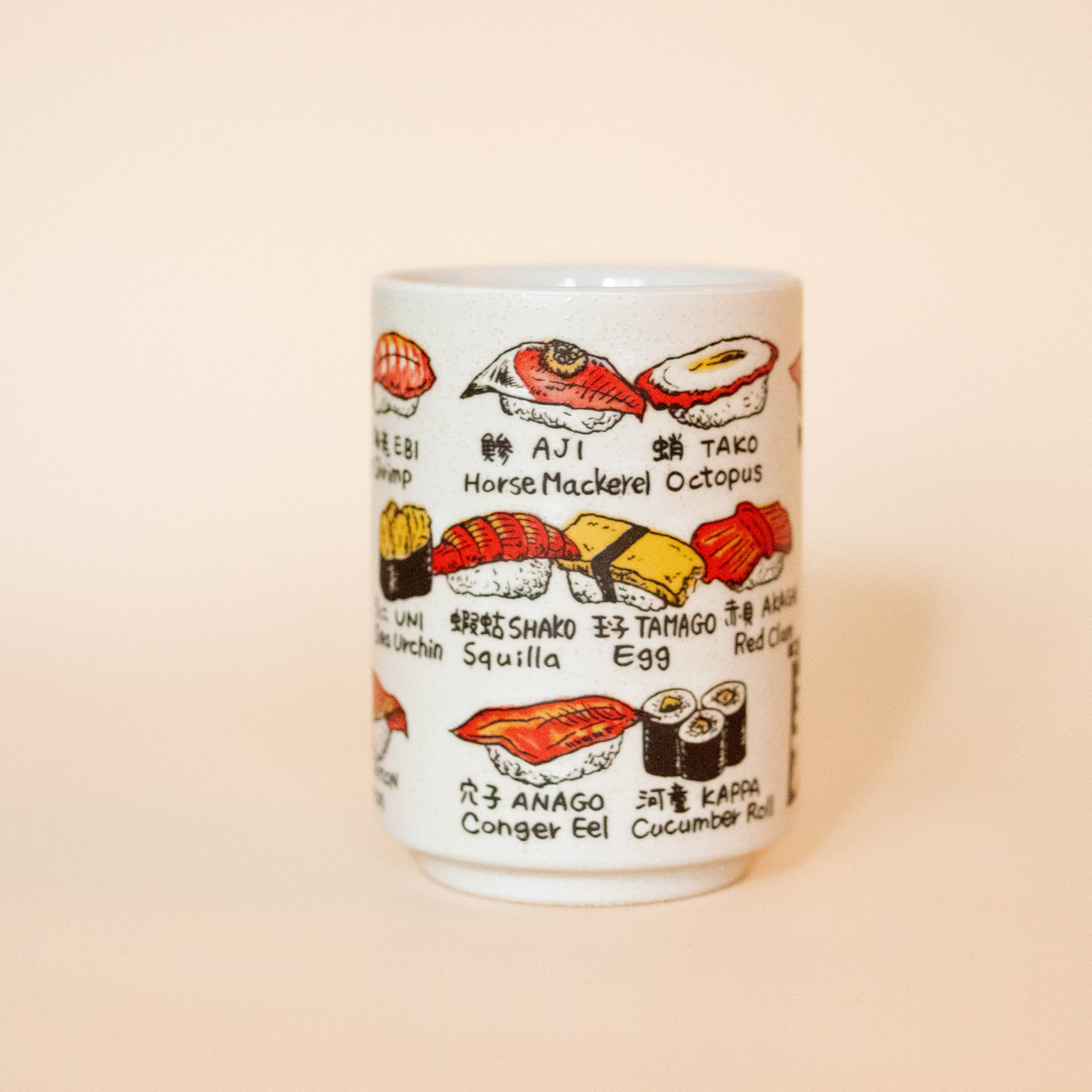 Cup with sushi motif