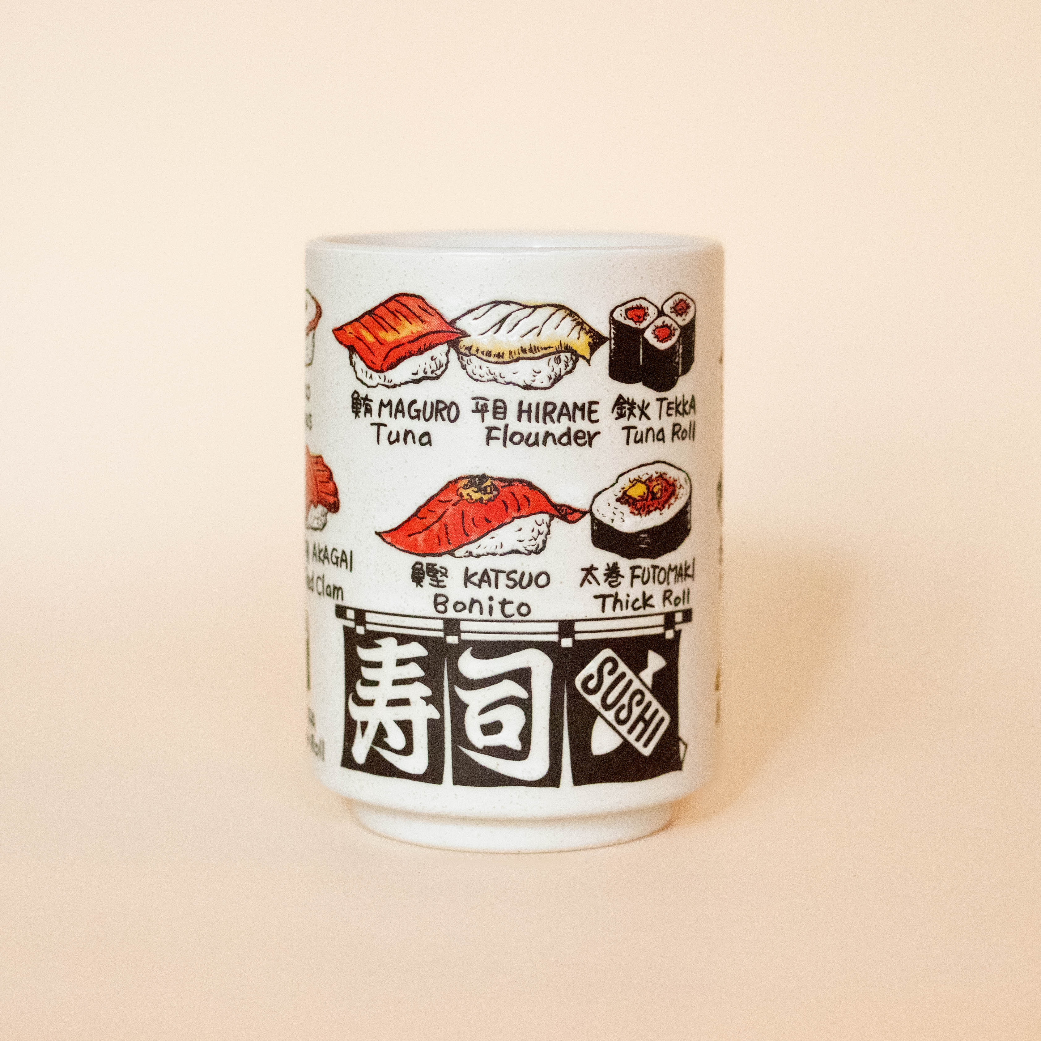 Cup with sushi motif