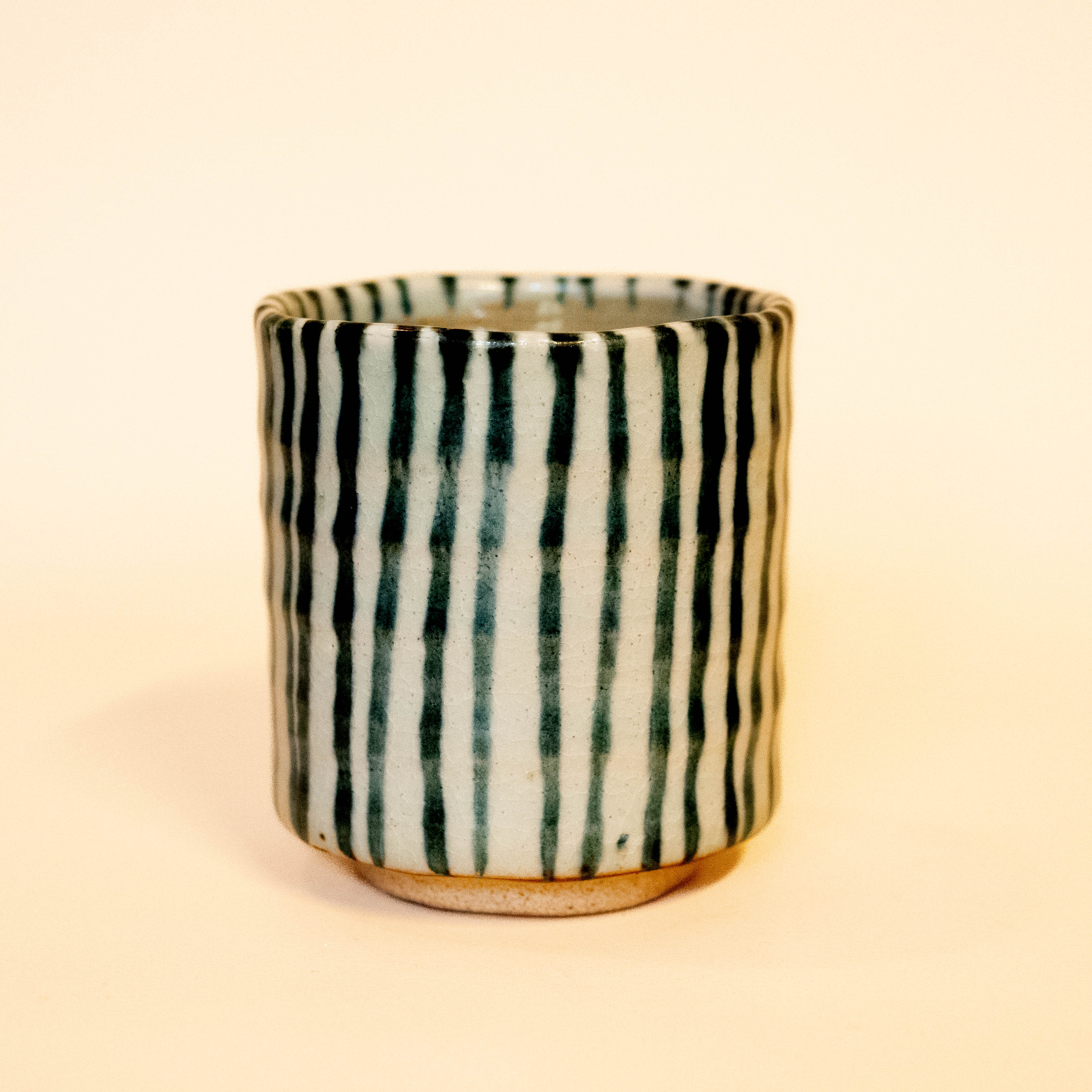 Large cup with blue stripes