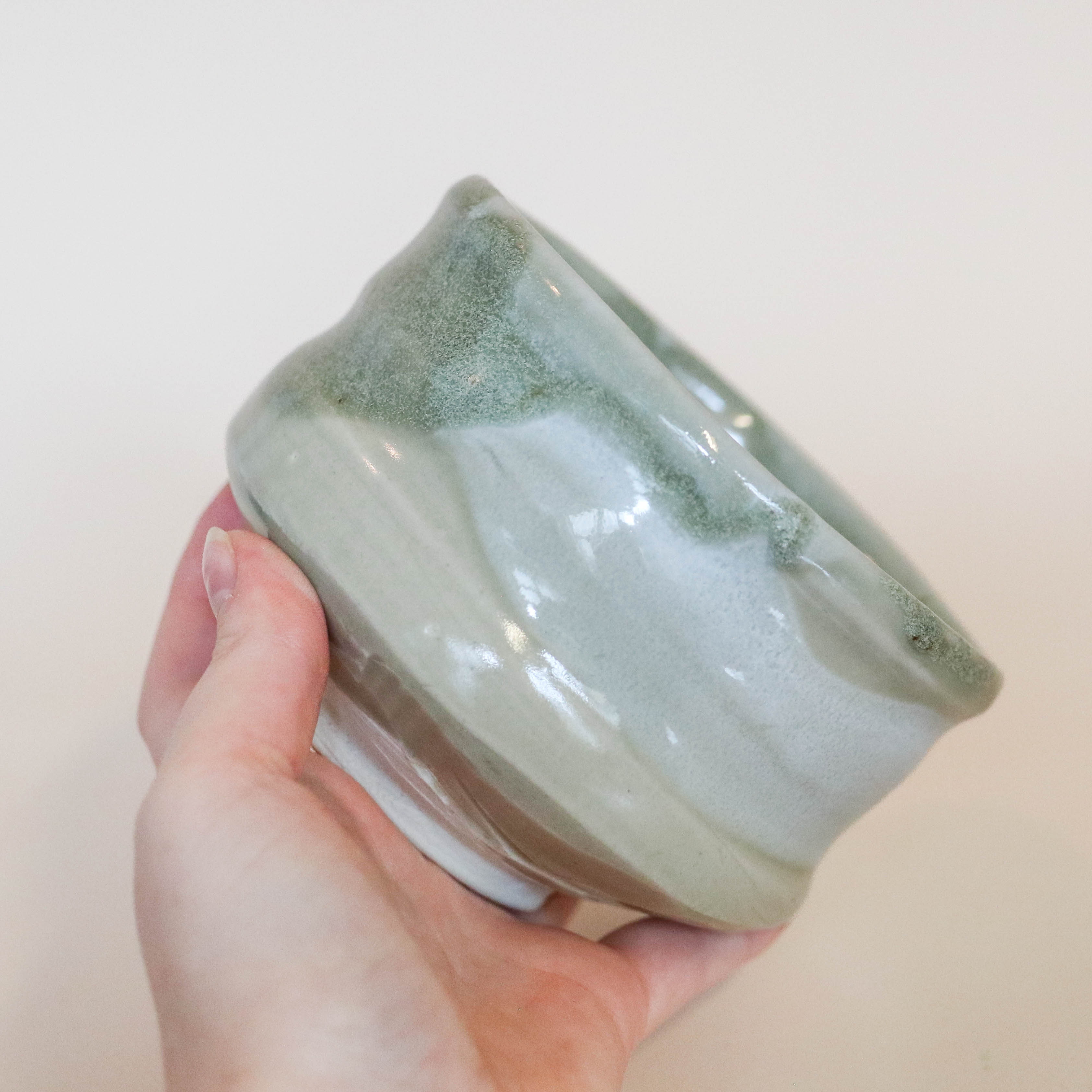 Matcha cup - Beige and green