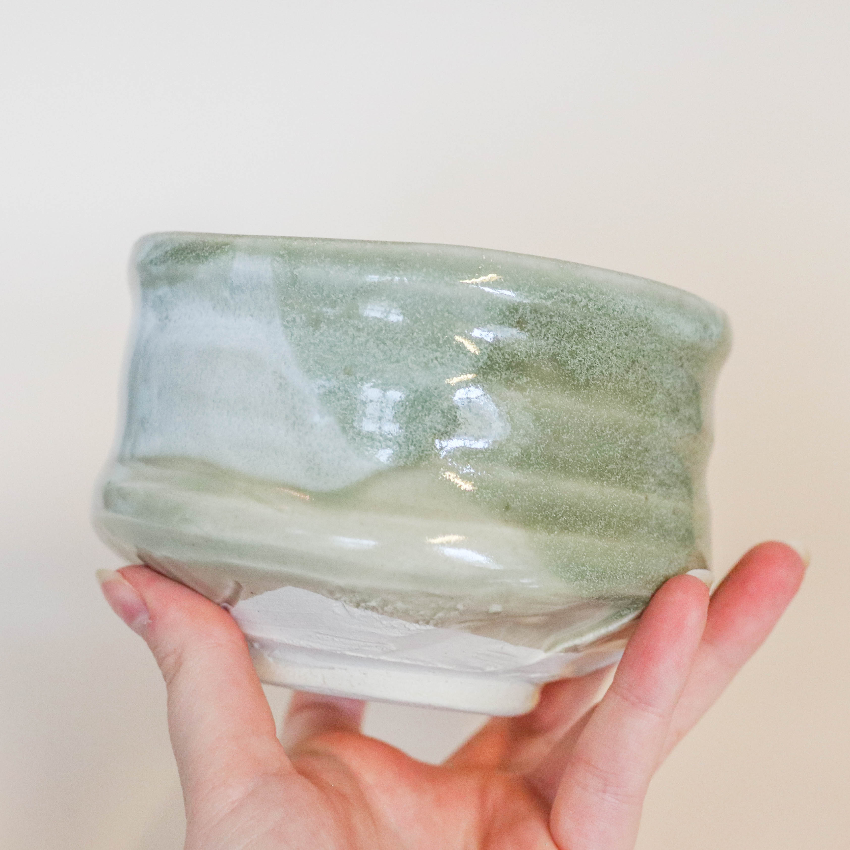 Matcha cup - Beige and green