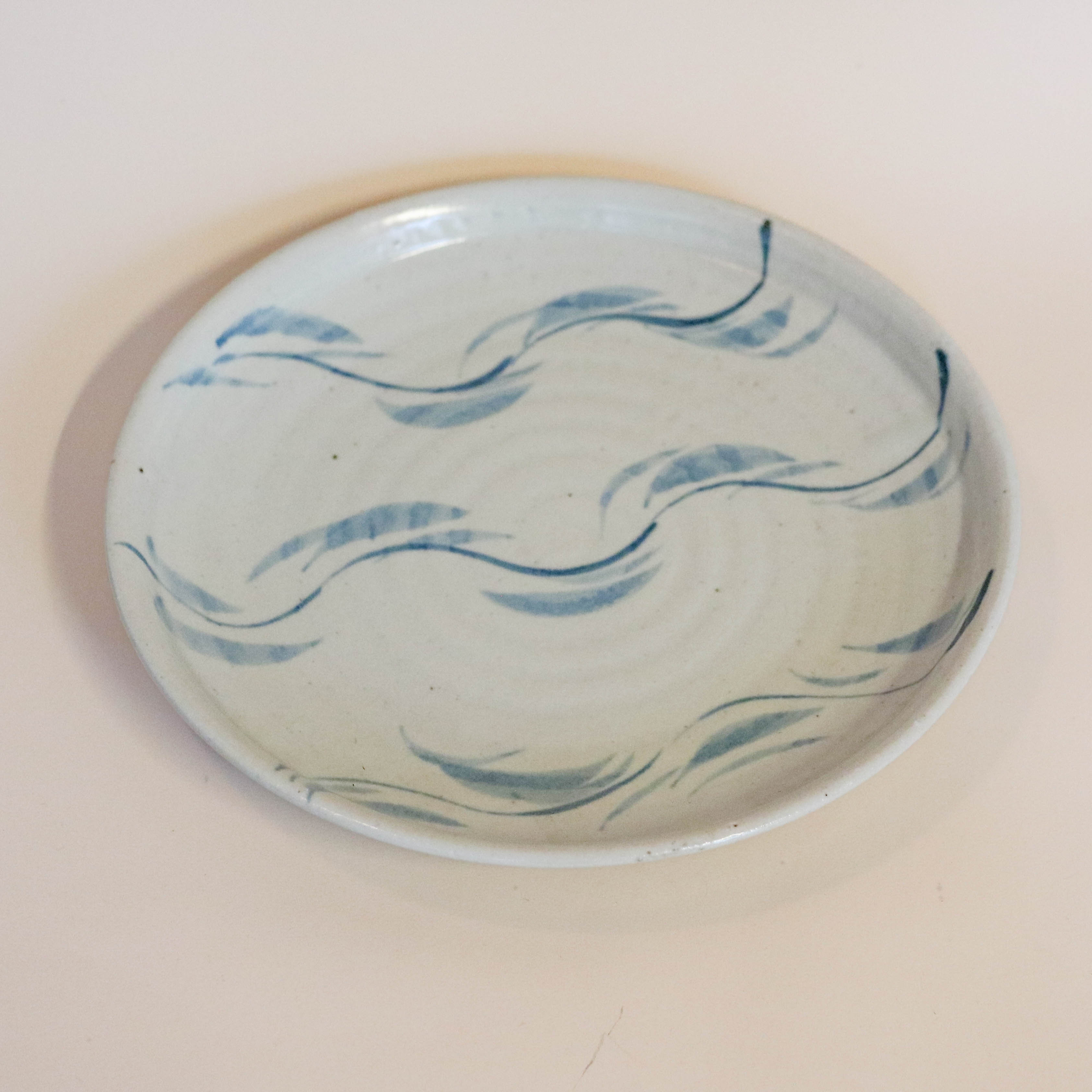 Dish with blue wave motif