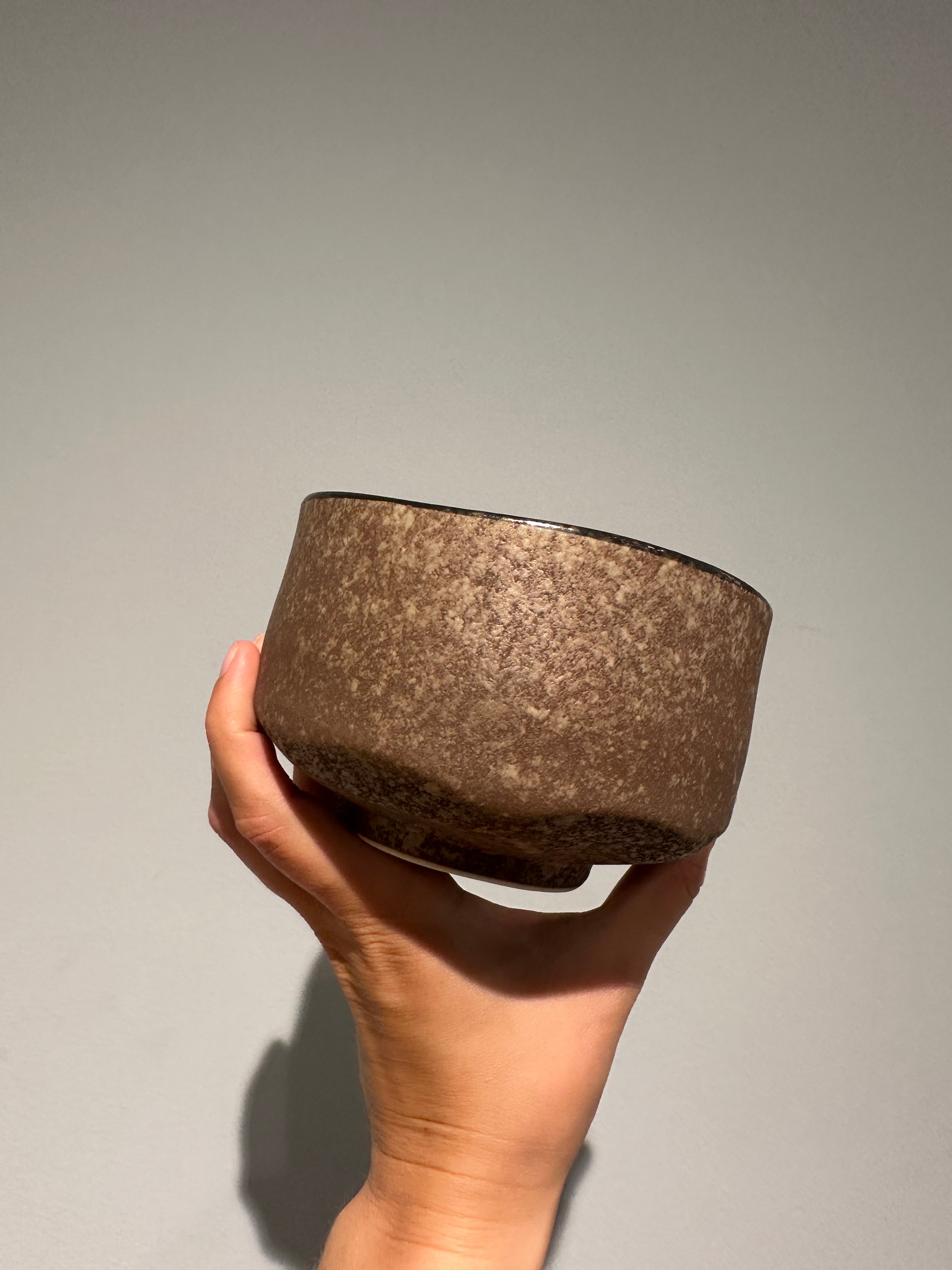 Matcha cup - Brown with dark rim