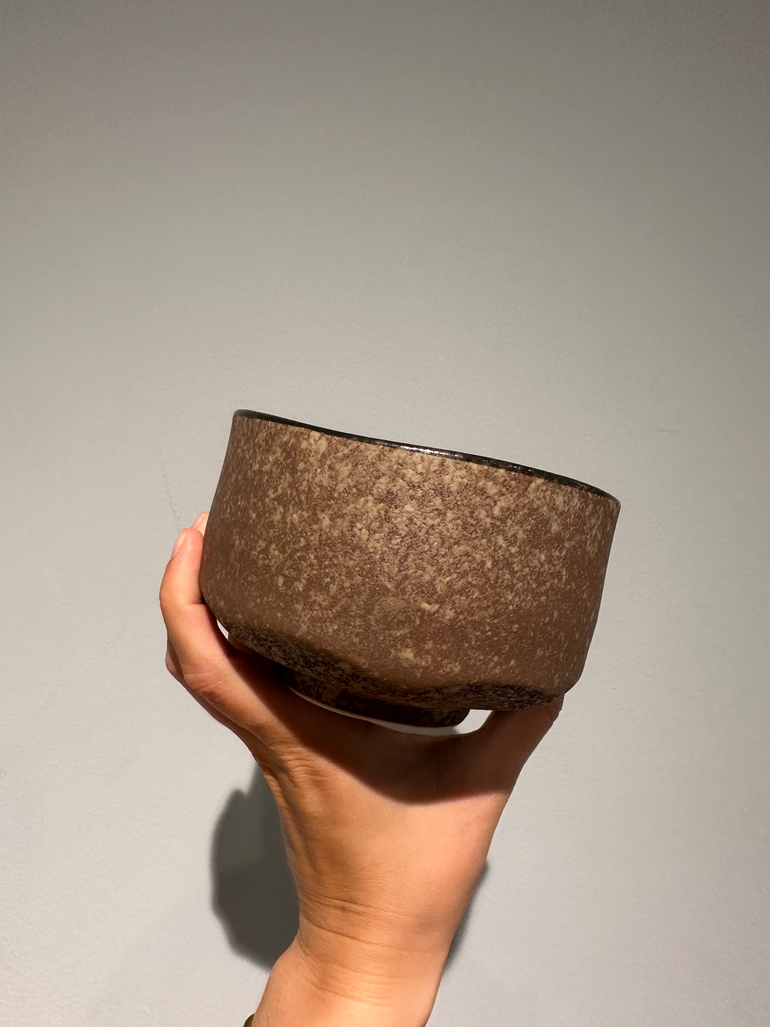 Matcha cup - Brown with dark rim