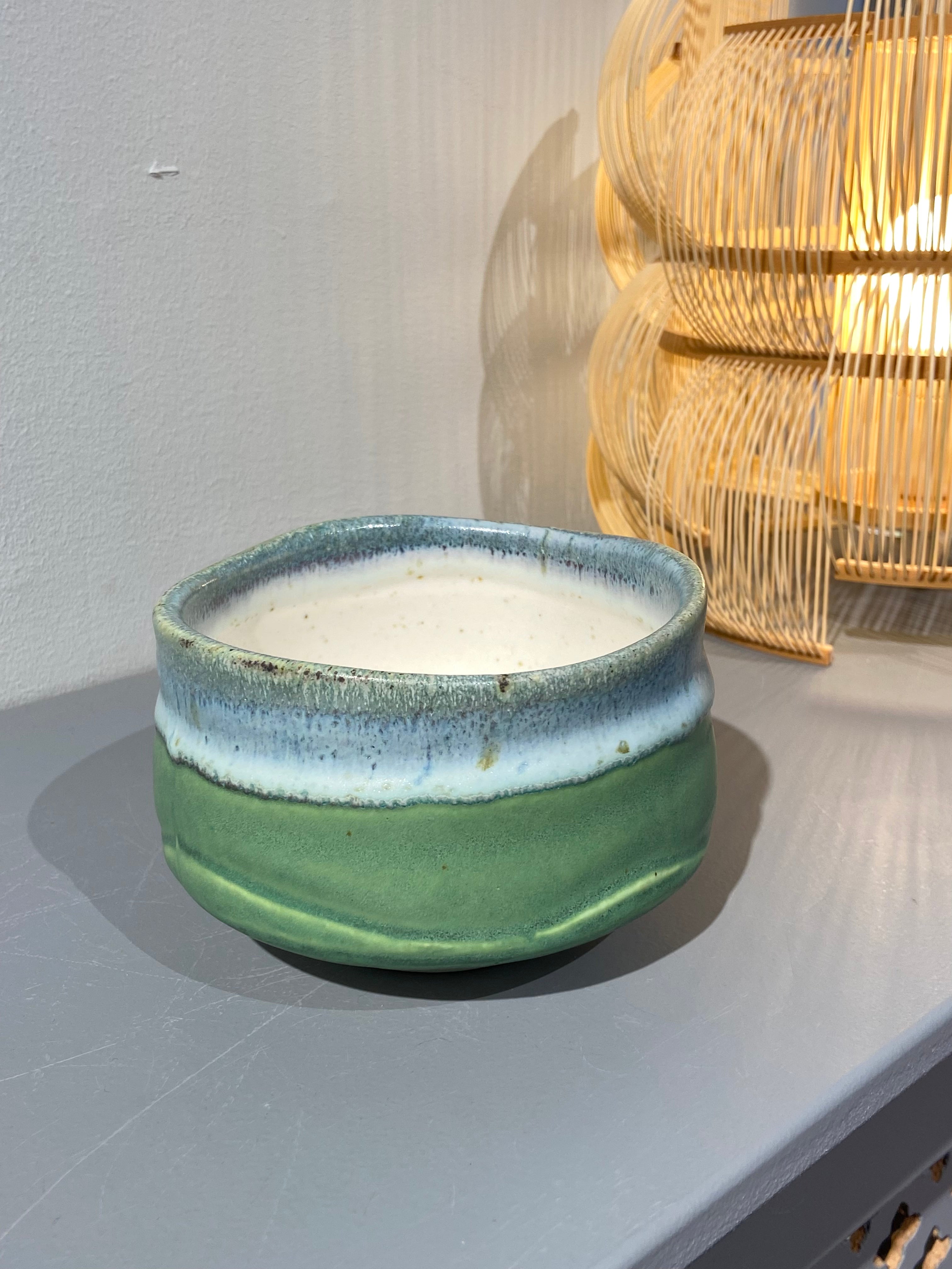 Matcha cup - Green and blue glaze