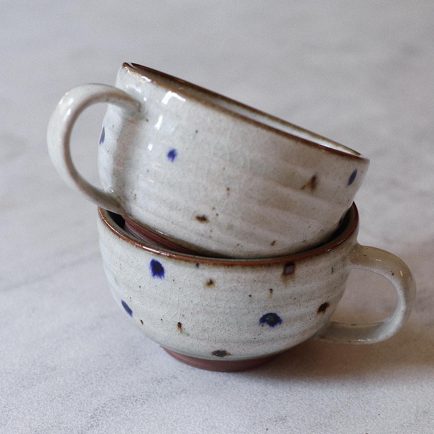 Cappuccino cup with dots