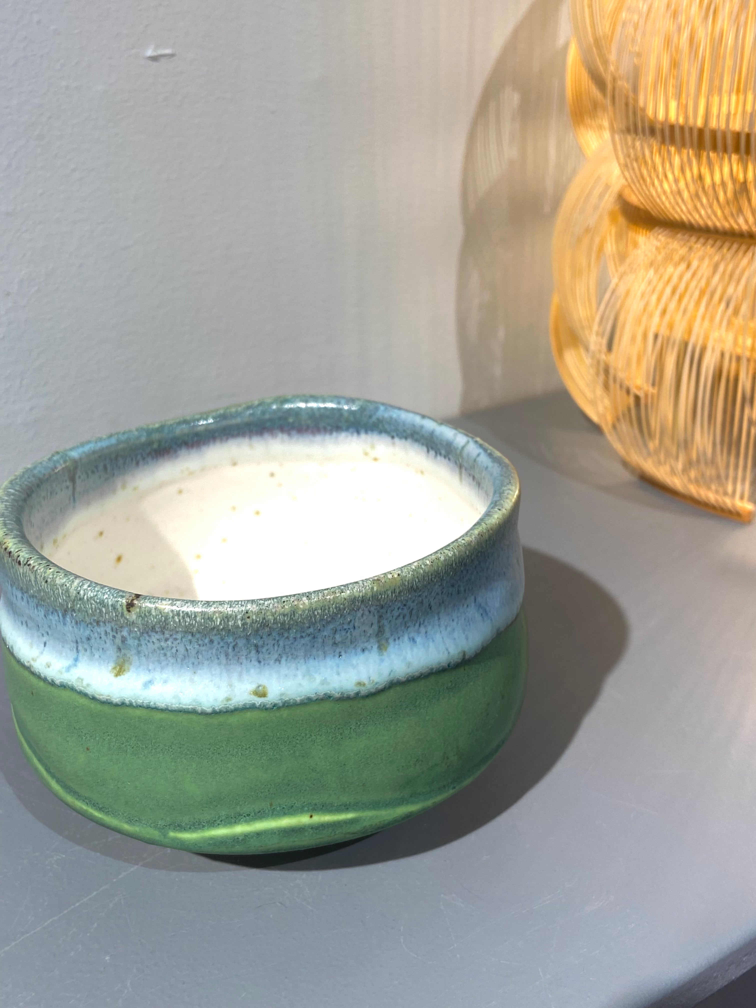 Matcha cup - Green and blue glaze